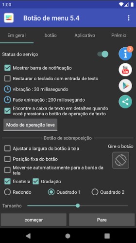 botão menu para celular android atualizado